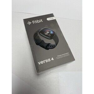 Fitbit Versa 4 Fitness Smartwatch Graphite Aluminum Black W/ Bands New Open Box